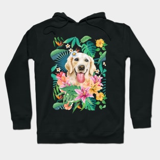 Tropical Golden Retriever 7 Hoodie